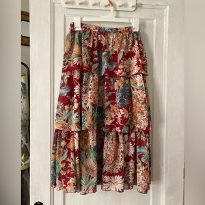 Vintage California Girl Skirt - Size 8 - tiered a line skirt